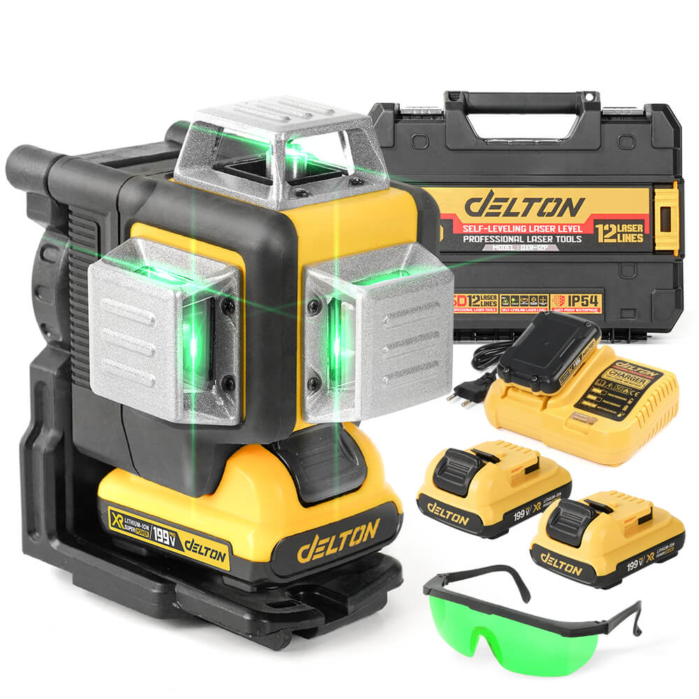 เครื่องวัดระดับเลเซอร์ DELTON รุ่น DXR-12P 3 มิติ 12 แกน 360 องศา